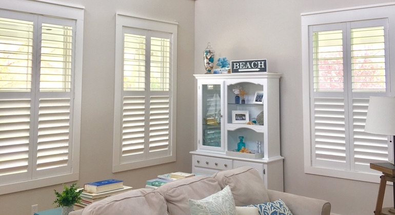 white shutters in Las Vegas great room